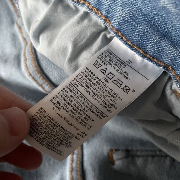 Old Navy Women Plus Size 22 Blue Light Wash Denim Boho High-Rise Flare Jeans - Picture 4 of 7